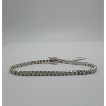 6CT 14KT White Gold Diamond Tennis Bracelet 9"